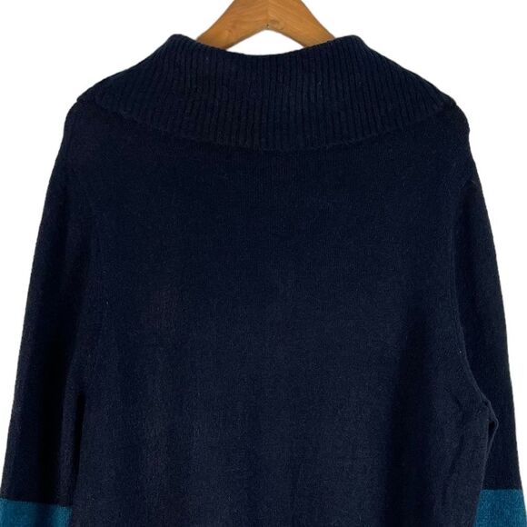 Lane Bryant Colorblock Stripe Cowl Neck Long Sleeve Knit Sweater Size 18/20 NEW - Picture 7 of 9